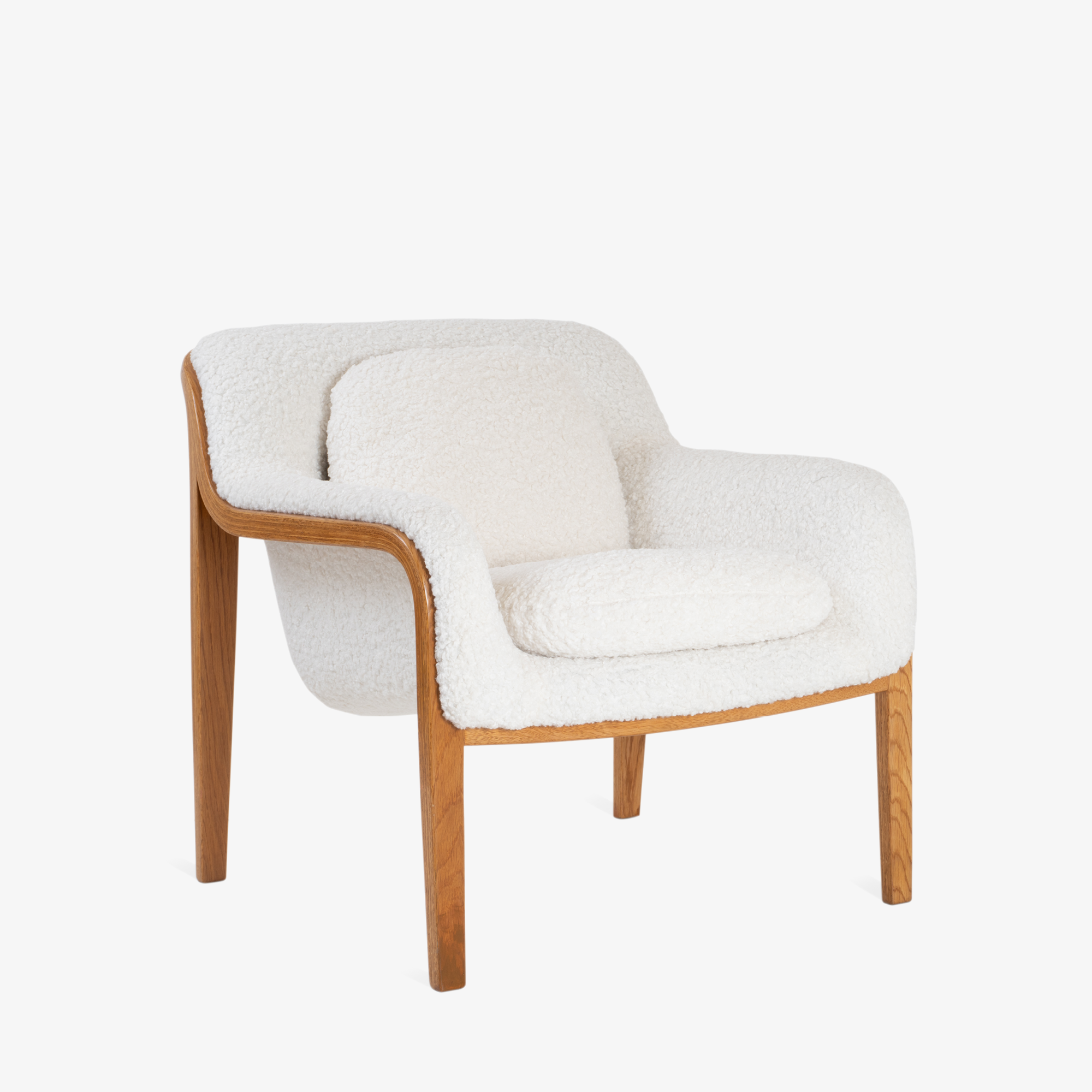 Model 1315 Bentwood Lounge Chairs in Faux Lambswool by Bill Stephens for Knoll - Square.png