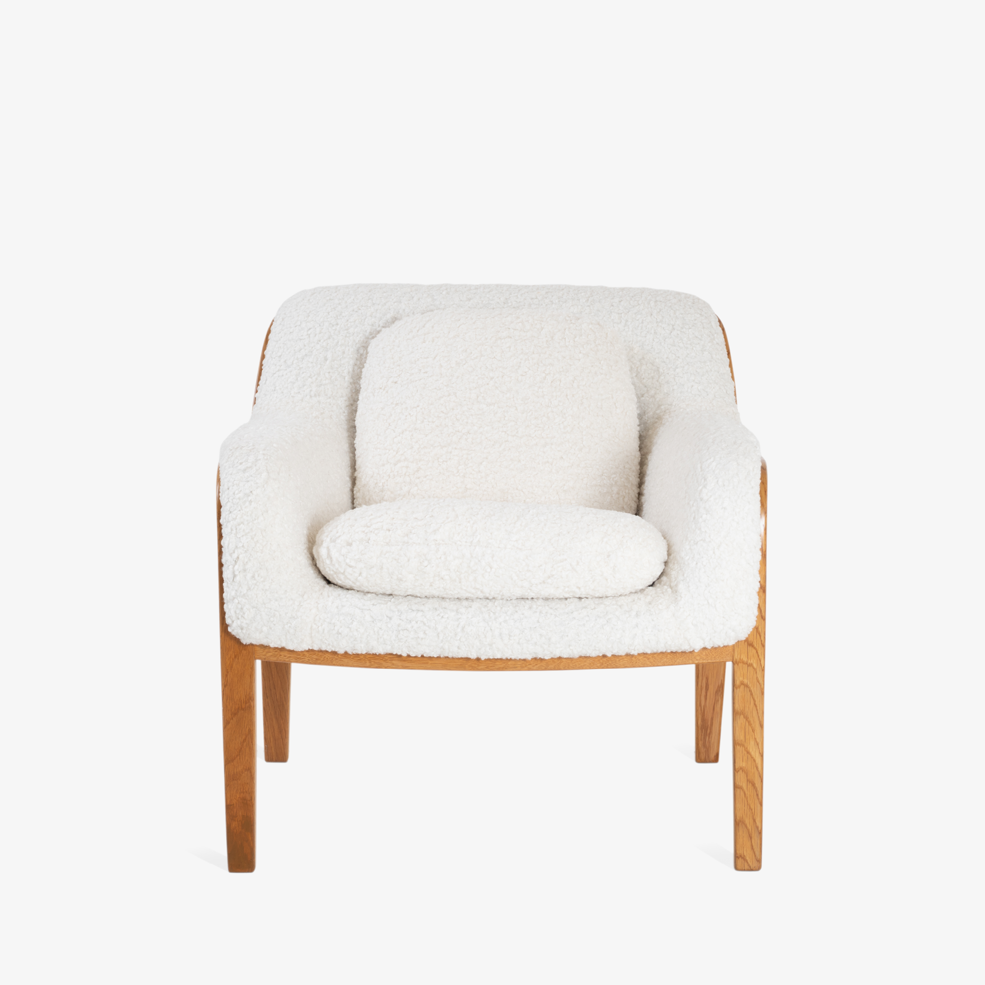 Model 1315 Bentwood Lounge Chairs in Faux Lambswool by Bill Stephens for Knoll - Square4.png
