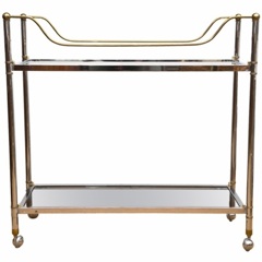 Early 1970's Galleried Bar Cart
