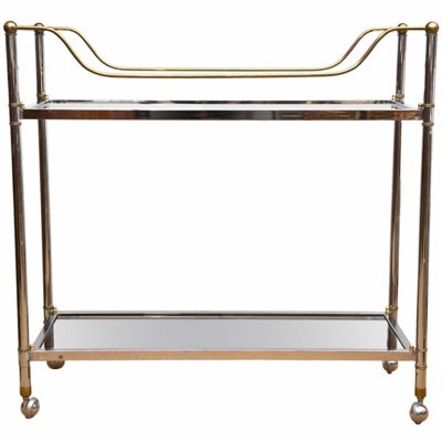 Early 1970's Galleried Bar Cart