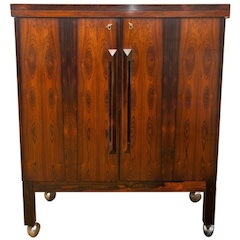 1960's Rosewood Bar Cabinet by Bruksbo Norway