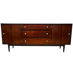 Mid-Century Vintage 1960's Banded Credenza