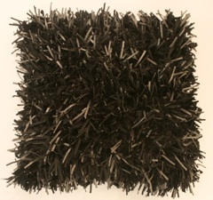 Black Shag Pillow