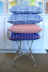 Block print and Ikat Pillows