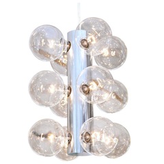 Chrome Column Chandelier