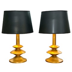 Vintage Diego Giacometti Style Lamp Pair