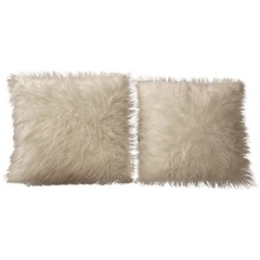 Custom Faux Mongolian Pillow Pair