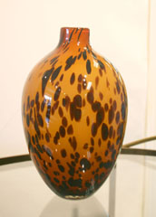 Venetian Case Glass Vase | Italian Hand Blown Glass Vase | 60s Mid Century Italian Glass Vase