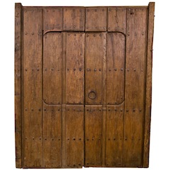 Mid-Century Iron Wood "Dutch" Style Door