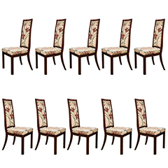 Set of Ten Mid-Century Mastercraft Dining Chairs