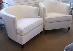 Tub Chairs with Casters Pair