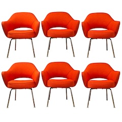Set of 6 Mid- Century Vintage Saarinen Executive Lounge Chair