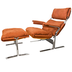 Kipp Stewart Lounge Chair and Ottoman