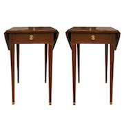 Vintage Pair of Baker Octagonal Pembroke Tables